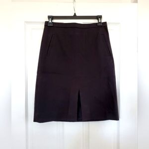 J. Crew Black A-line Skirt in Bi-Stretch Cotton, Size 0
